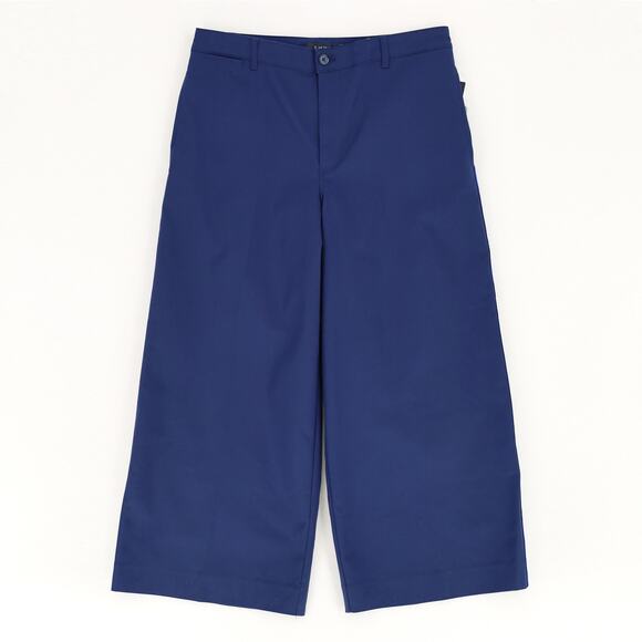 Lauren Ralph Lauren Women Navy Cotton Side Stripe Cropped Trousers Size US 10 - Picture 4 of 6